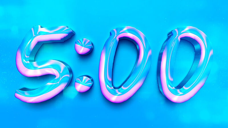 Bold Blue Future Brush Countdown